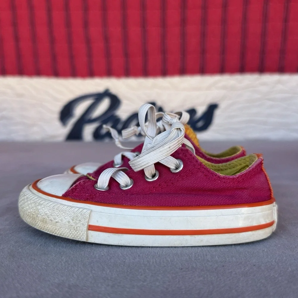Size 5c - Converse All Star Girls Sneakers Multicolor 747701F Double Tongue
